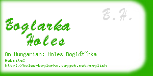 boglarka holes business card